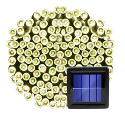 Jouluvalot aurinkopaneelilla 200 LED, 22 m, lämmin valkoinen hinta ja tiedot | Jouluvalot | hobbyhall.fi