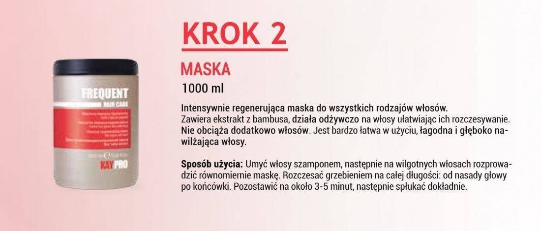 Intensiivisesti korjaava naamio kaikille hiustyypeille KayPro Intensive, 1000 ml hinta ja tiedot | Naamiot, öljyt ja seerumit | hobbyhall.fi