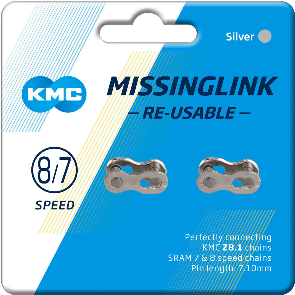 KMC Missing Link ketjulukko, 7-8 vaihdetta, 2 kpl hinta ja tiedot | Muut pyörätarvikkeet | hobbyhall.fi