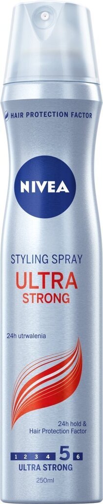 Nivea Styling Spray Ultra Song -hiuslakka, 250 ml hinta ja tiedot | Kampaamotuotteet | hobbyhall.fi