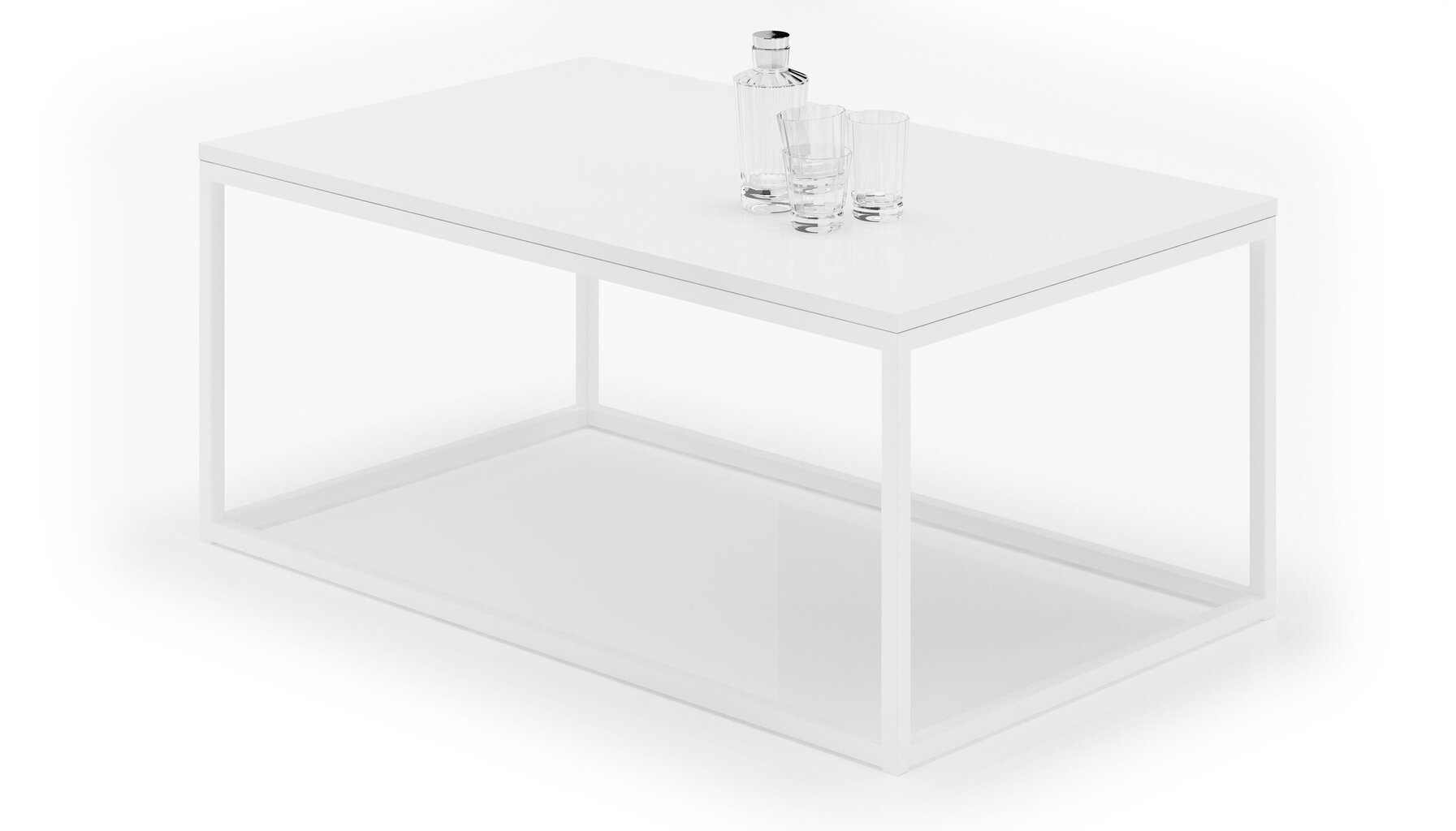 Sohvapöytä Narisa 100x60 cm, valkoinen hinta ja tiedot | Sohvapöydät | hobbyhall.fi