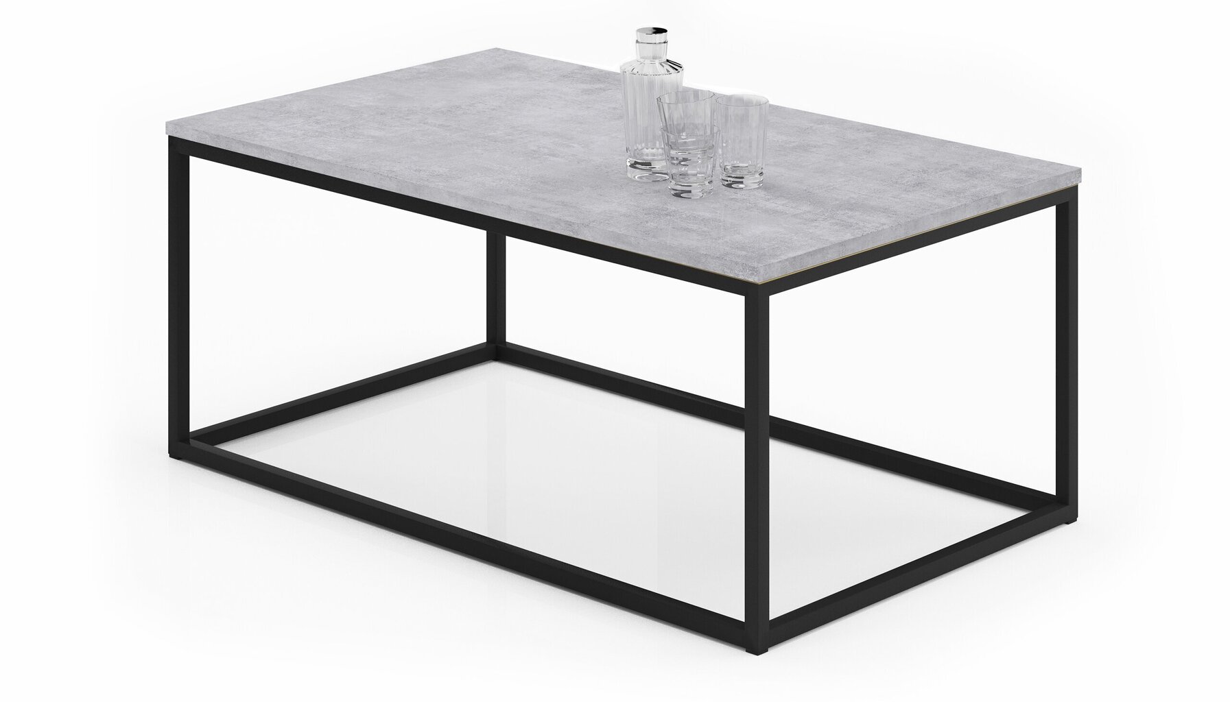 Sohvapöytä Narisa 100x60 cm, harmaa/musta hinta ja tiedot | Sohvapöydät | hobbyhall.fi