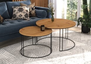 Sohvapöytäsetti ADRK Furniture Etta, ruskea/musta hinta ja tiedot | Sohvapöydät | hobbyhall.fi