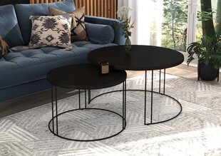 Sohvapöytäsetti ADRK Furniture Etta, musta hinta ja tiedot | Sohvapöydät | hobbyhall.fi