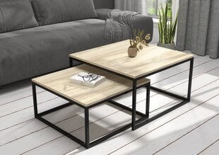 Sohvapöytäsetti ADRK Furniture Kama, ruskea/musta hinta ja tiedot | Sohvapöydät | hobbyhall.fi