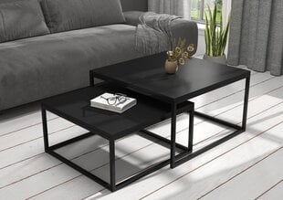 Sohvapöytäsetti ADRK Furniture Kama, musta hinta ja tiedot | Sohvapöydät | hobbyhall.fi