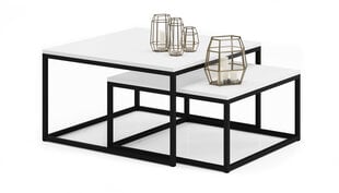 Sohvapöytäsetti ADRK Furniture Kama, valkoinen/musta hinta ja tiedot | Sohvapöydät | hobbyhall.fi