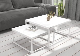Sohvapöytäsetti ADRK Furniture Kama, valkoinen hinta ja tiedot | Sohvapöydät | hobbyhall.fi