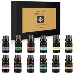 Naturalus eterinių aliejų rinkinys Bohomi Home Spa 100% Pure 12 x 10ml hinta ja tiedot | Bohomi Hajuvedet ja kosmetiikka | hobbyhall.fi