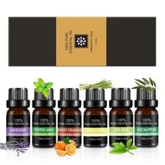 Natūralūs eterinių aliejų rinkinys Bohomi Home Spa 100% Pure 6 x 10ml hinta ja tiedot | Bohomi Vartalonhoito | hobbyhall.fi