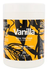 Kiiltoa antava naamio kuiville hiuksille KALLOS Vanilla Shine Hair Mask 1000 ml hinta ja tiedot | Naamiot, öljyt ja seerumit | hobbyhall.fi