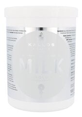 Kosteuttava hiusnaamio Kallos Hair Mask with Milk Protein 1000 ml hinta ja tiedot | Naamiot, öljyt ja seerumit | hobbyhall.fi