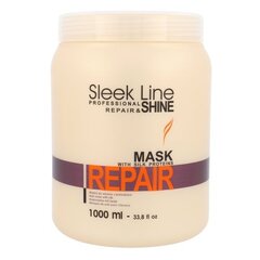 Hiusten naamion palauttaminen silkkiuute Stapiz Sleek Line 1000 ml hinta ja tiedot | Naamiot, öljyt ja seerumit | hobbyhall.fi