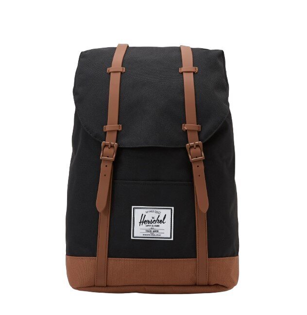 Reppu Herschel Retreat Black/Saddle 10066-02462-OS hinta ja tiedot | Urheilukassit ja reput | hobbyhall.fi