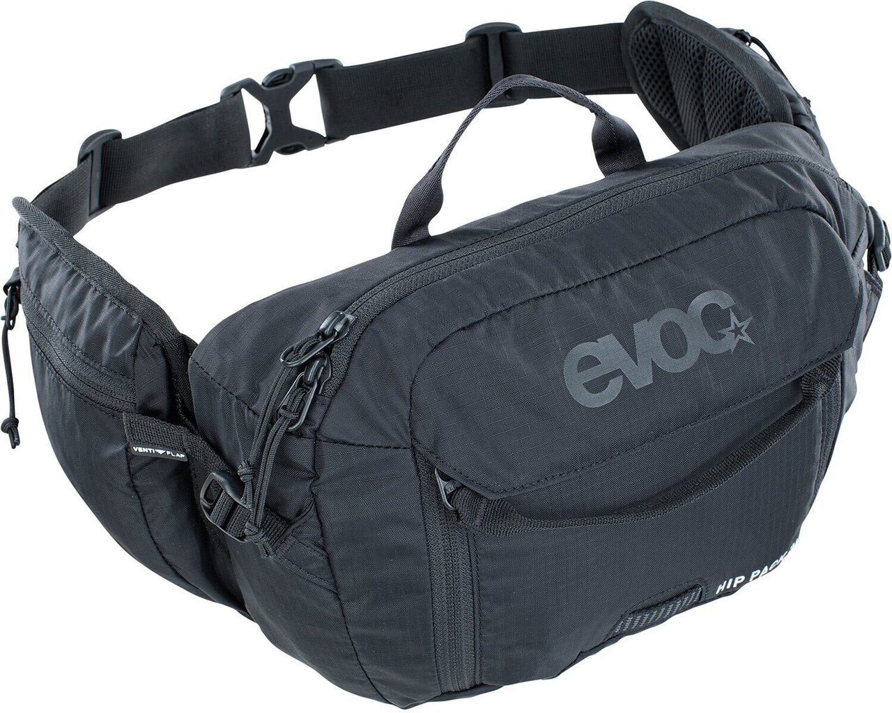 Vyölaukku Evoc Hip Pack, 3+1,5 l, musta hinta ja tiedot | Urheilukassit ja reput | hobbyhall.fi