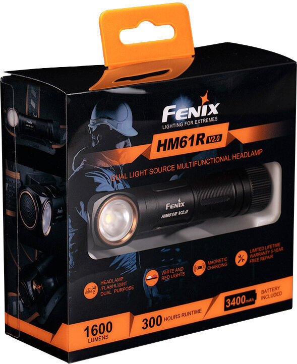 Otsavalaisin Fenix ​HM61R V2.0, musta hinta ja tiedot | Muut retkeilyvarusteet | hobbyhall.fi