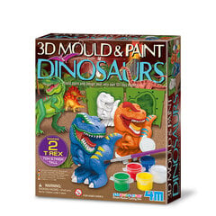 3D Dinosaurs Mold & Paint, 4M hinta ja tiedot | 4M Lapset | hobbyhall.fi