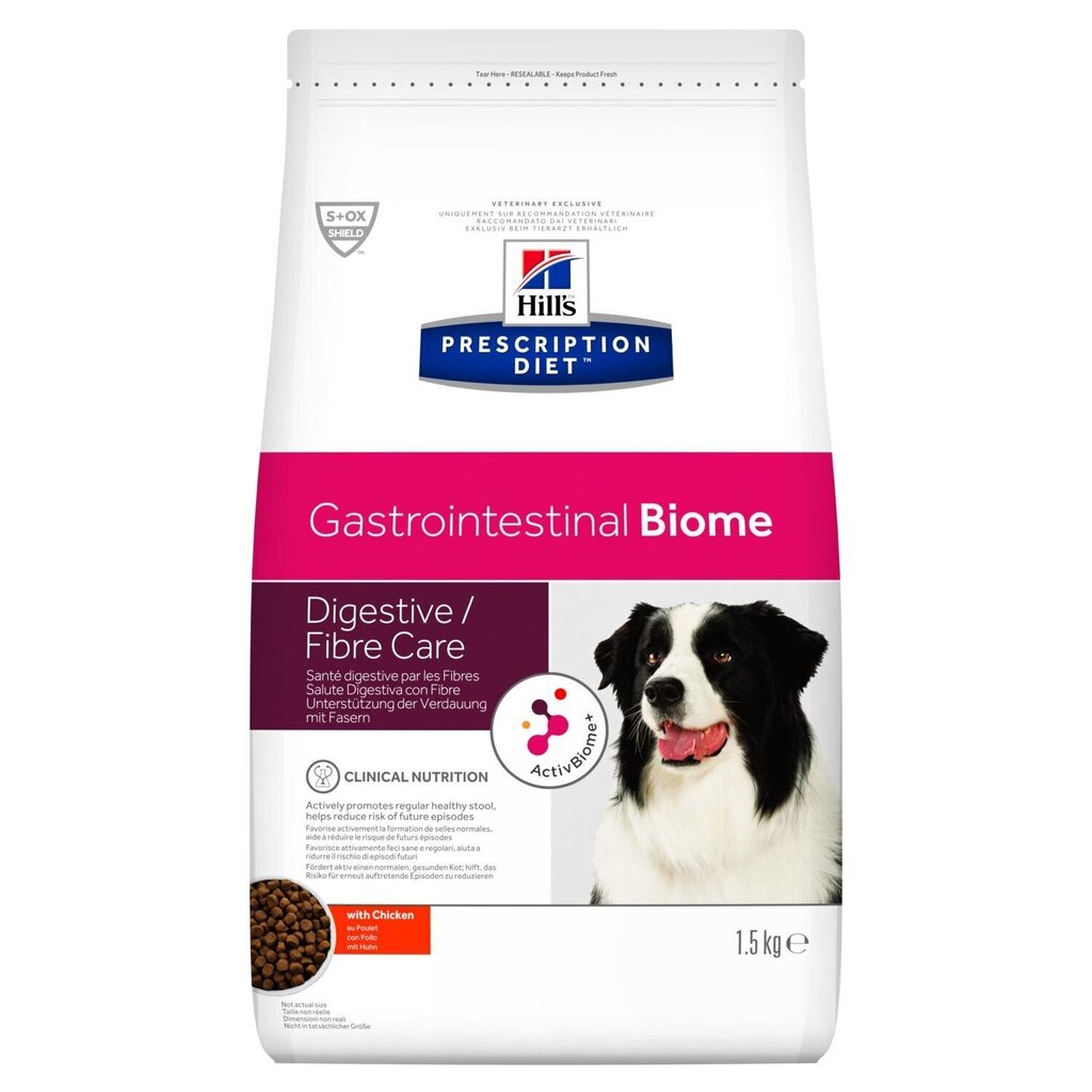 Hill's PD Gastrointestinal Biome aikuisille koirille, 1,5 kg hinta ja tiedot | Koiran kuivaruoka | hobbyhall.fi