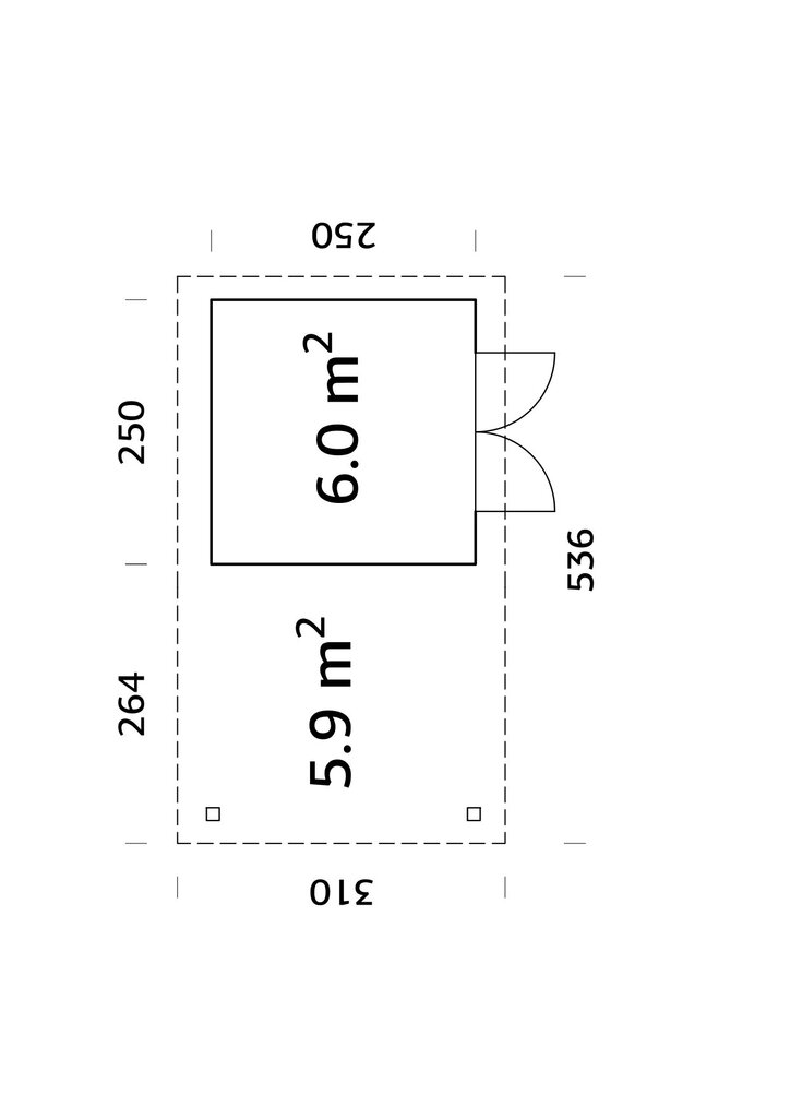 Pihavaja Lara 6,0 + 5,9 m² hinta ja tiedot | Piharakennukset | hobbyhall.fi