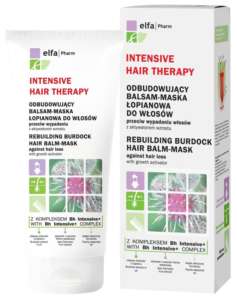 Elfa Pharm Intensive Hair Therapy Uudistava hoitonaamio hiustenlähtöä vastaan 200 ml hinta ja tiedot | Hiusnaamiot, öljyt ja seerumit | hobbyhall.fi