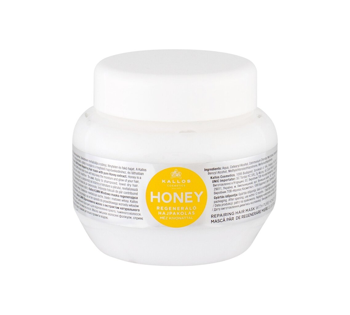 Kallos Cosmetics Honey hiusnaamio 275 ml hinta ja tiedot | Naamiot, öljyt ja seerumit | hobbyhall.fi