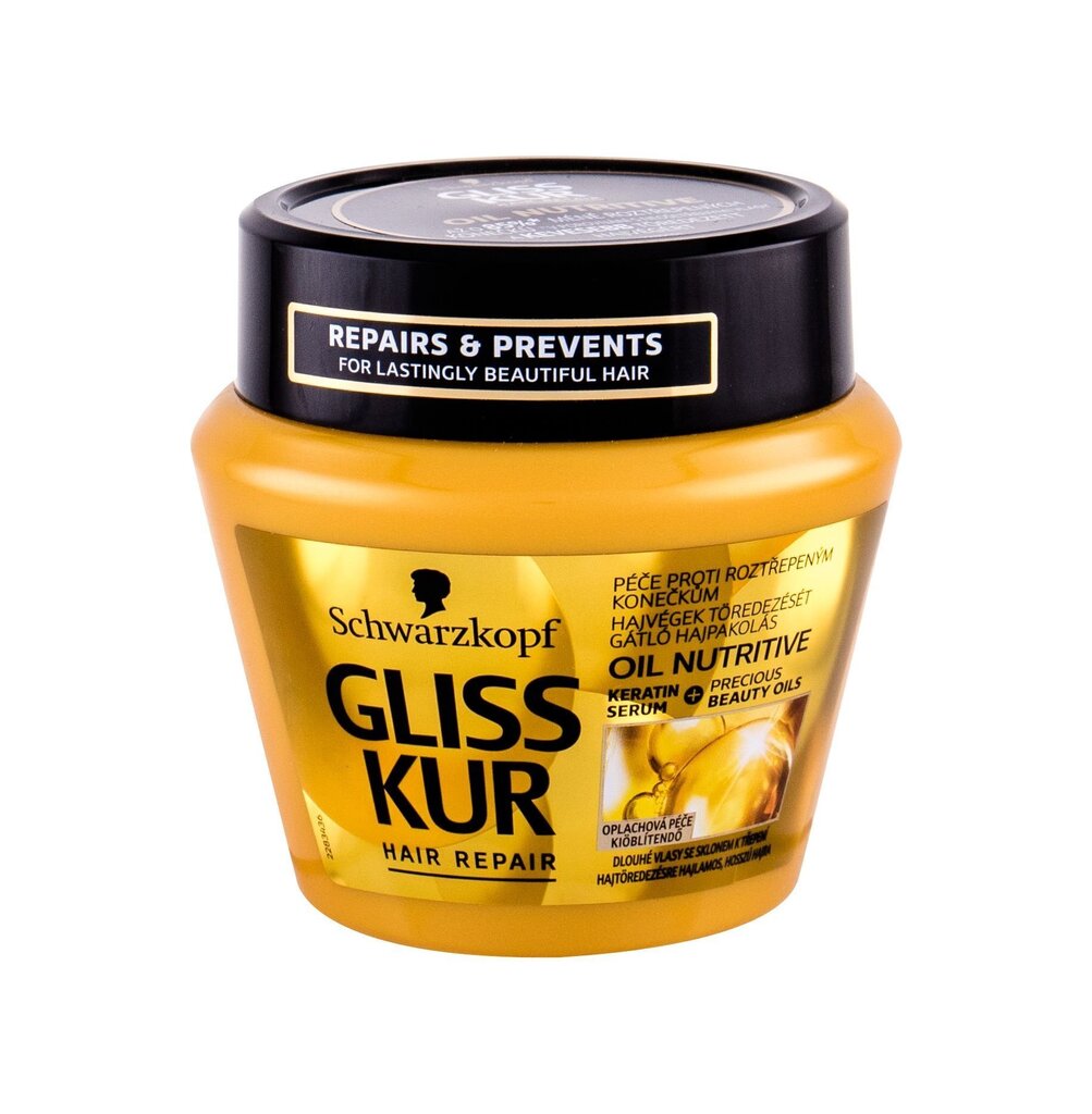Schwarzkopf Gliss Kur Oil Nutritive hiusnaamio 300 ml hinta ja tiedot | Naamiot, öljyt ja seerumit | hobbyhall.fi