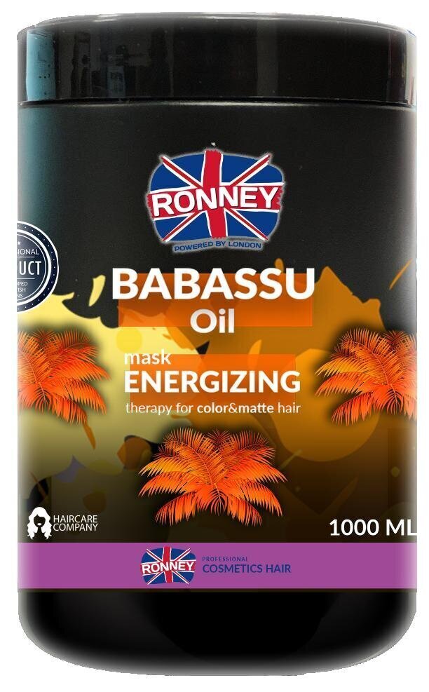 Elvyttävä hiusnaamio Ronney Babassu Oil Professional 1000 ml hinta ja tiedot | Naamiot, öljyt ja seerumit | hobbyhall.fi