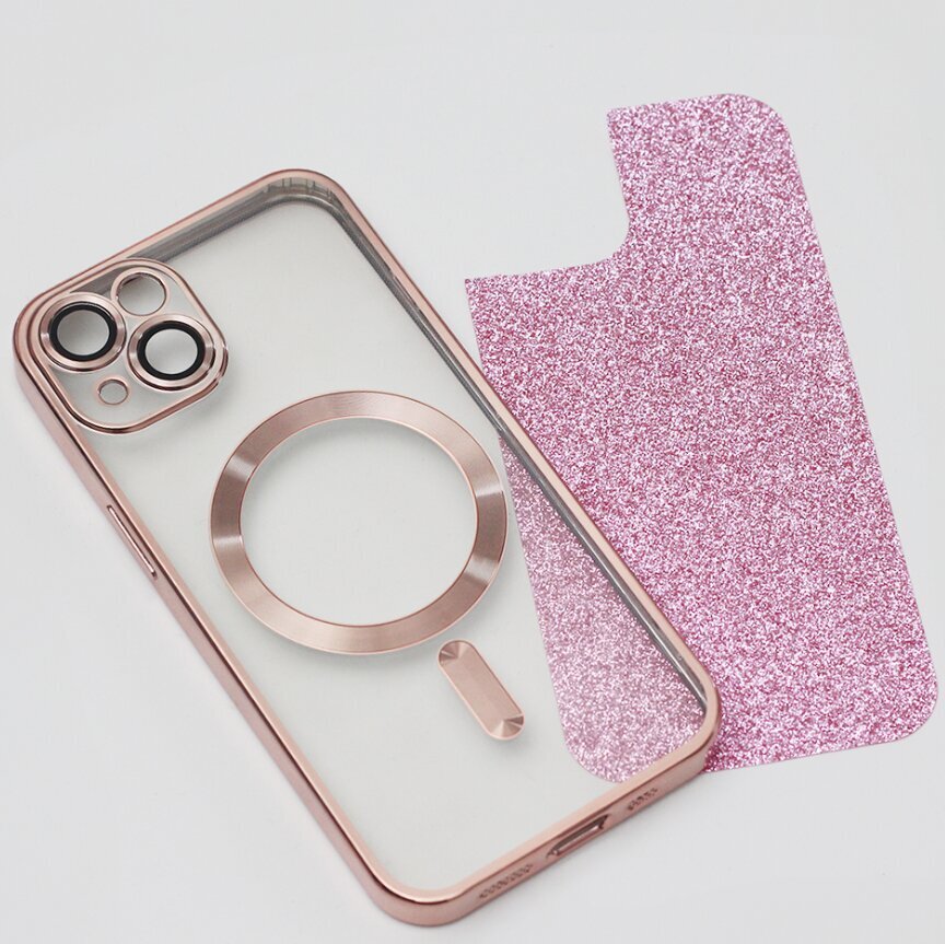 Mocco Glitter Chrome MagSafe Case for Apple iPhone 12 Pro hinta ja tiedot | Puhelimen kuoret ja kotelot | hobbyhall.fi