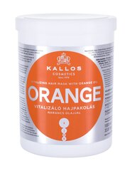 Hiusnaamio kuiville hiuksille appelsiiniöljyllä Kallos Orange Hair Mask 1000 ml hinta ja tiedot | Naamiot, öljyt ja seerumit | hobbyhall.fi