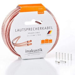 Kaapeli INAKUSTIK Speaker Cable Reels, 2 x 1.5 mm², 10.0 m hinta ja tiedot | Kaapelit ja adapterit | hobbyhall.fi