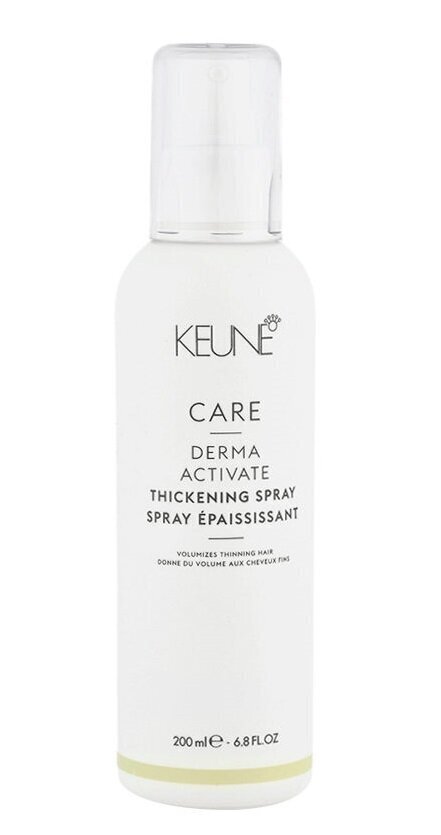 Hiusspray heikoille hiuksille Keune Care Derma Activate Thickening Spray, 200 ml hinta ja tiedot | Naamiot, öljyt ja seerumit | hobbyhall.fi