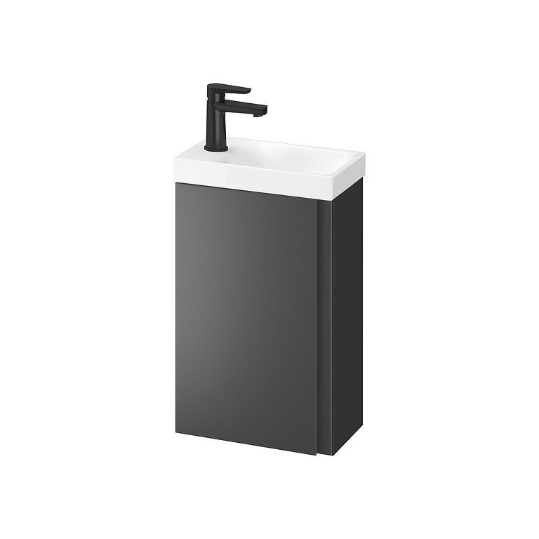 Kylpyhuonekaappi pesualtaalla Cersanit 885 MODUO 40, musta hinta ja tiedot | Kylpyhuonekaapit | hobbyhall.fi