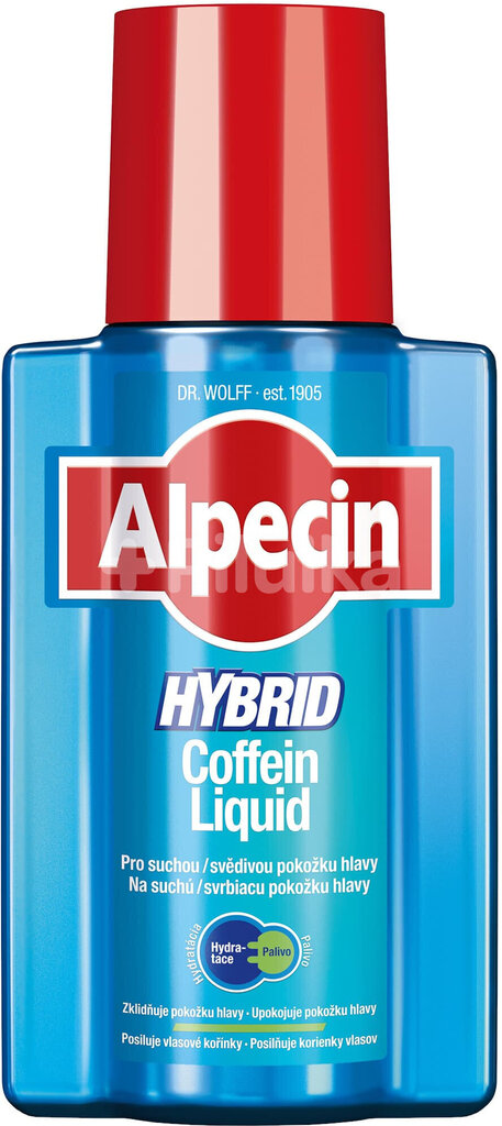 Alpecin Hybrid Coffein Liquid hoito hiustenlähtöön miehelle 200 ml hinta ja tiedot | Naamiot, öljyt ja seerumit | hobbyhall.fi