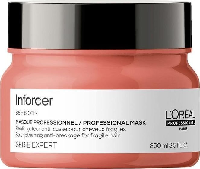 Naamio herkille, hauraille hiuksille L'Oréal Professionnel B6 + Biotin Inforcer Mask 250ml hinta ja tiedot | Naamiot, öljyt ja seerumit | hobbyhall.fi