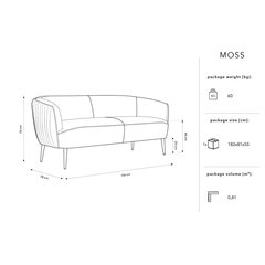 Sohva Micadoni Home Moss, beige hinta ja tiedot | Sohvat ja vuodesohvat | hobbyhall.fi