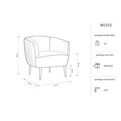 Tuoli Micadoni Home Moss, punainen hinta ja tiedot | Ruokapöydän tuolit | hobbyhall.fi