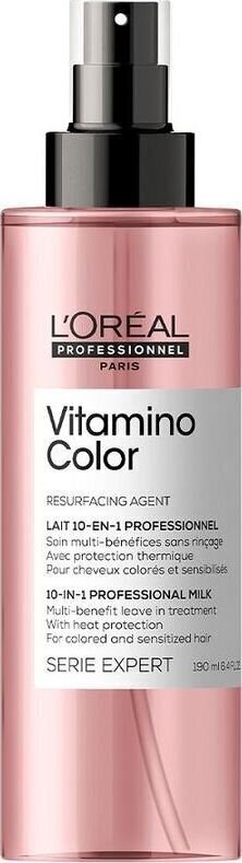 Jätettävä hoito L'Oréal Professionnel Vitamino Color 10-IN-1 voide 190ml hinta ja tiedot | Naamiot, öljyt ja seerumit | hobbyhall.fi