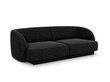 Sohva Micadoni Home Miley 184x85x74 cm, musta hinta ja tiedot | Sohvat ja vuodesohvat | hobbyhall.fi