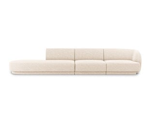 Sohva Micadoni Home Miley left, 302x85x74 cm, beige hinta ja tiedot | Sohvat ja vuodesohvat | hobbyhall.fi