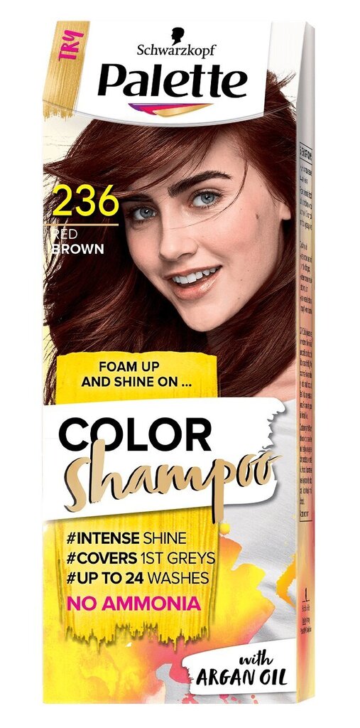 Sävyttävä shampoo Schwarzkopf Palette Color, 236 Chestnut hinta ja tiedot | Hiusvärit | hobbyhall.fi