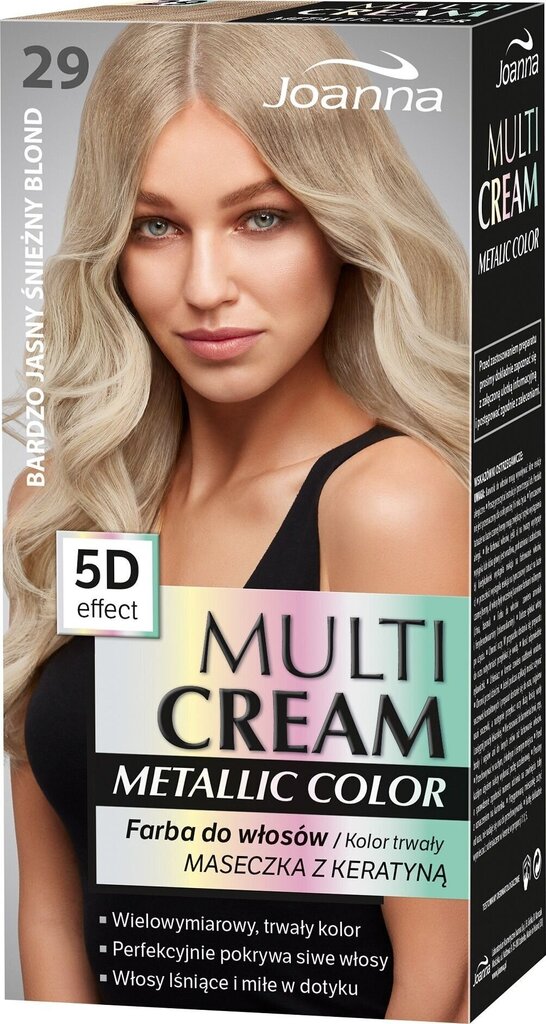 Hiusväri Joanna Multi Cream Metallic Color, 29 Light Snowy Blond hinta ja tiedot | Hiusvärit | hobbyhall.fi