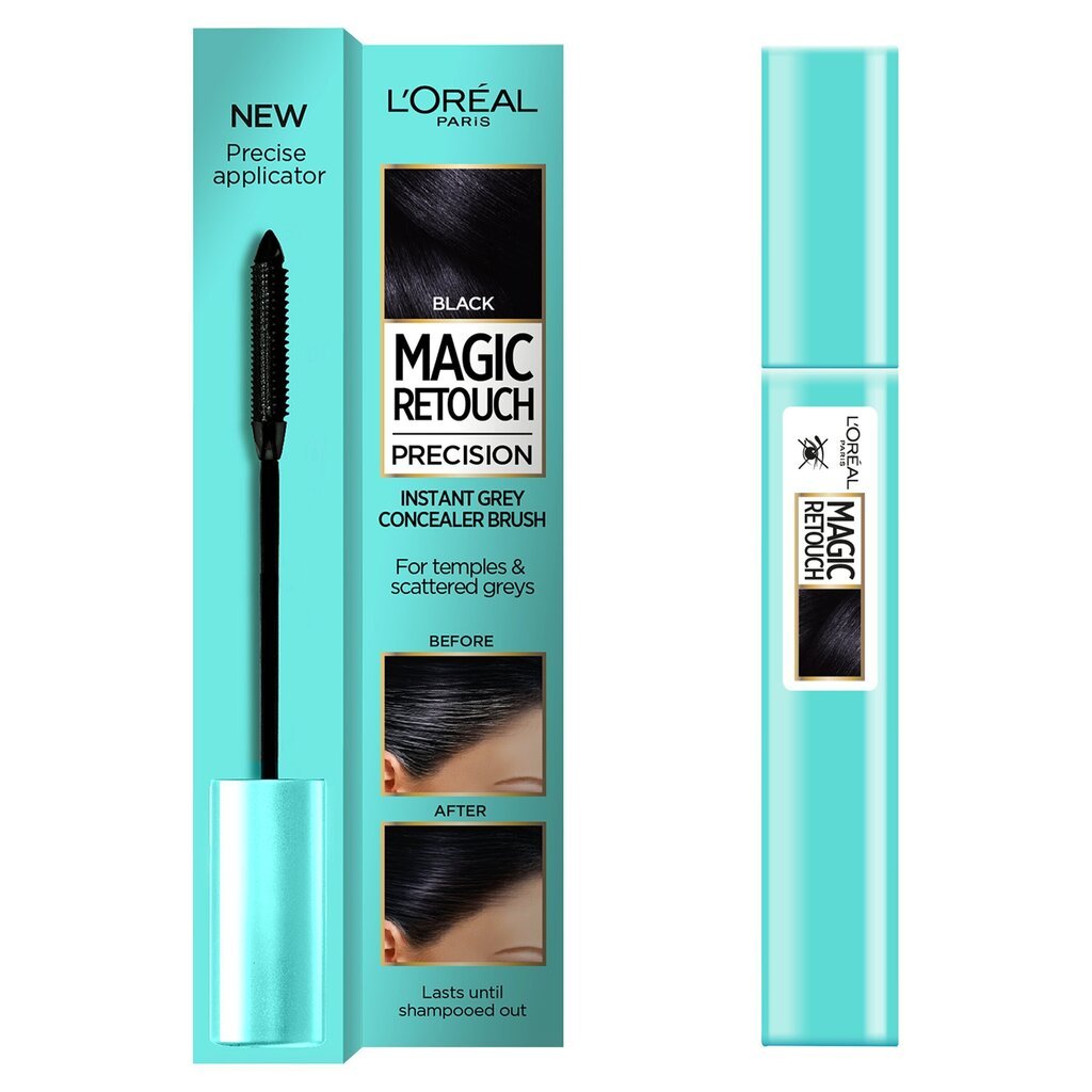 Hiussuihke L'Oreal Paris Magic Retouch Precision 8 ml, Black hinta ja tiedot | Hiusvärit | hobbyhall.fi