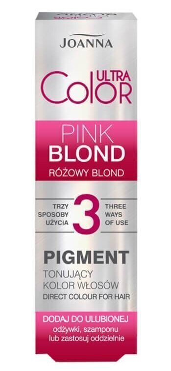 Sävyttävä, värjäävä pigmentti hiuksille Joanna Ultra Color Pigment 100 ml, Pink Blond hinta ja tiedot | Hiusvärit | hobbyhall.fi