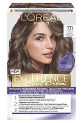 Hiusväri L'Oréal Paris Excellence Cool Creme, 7.11 Ultra Ash Blonde hinta ja tiedot | Hiusvärit | hobbyhall.fi