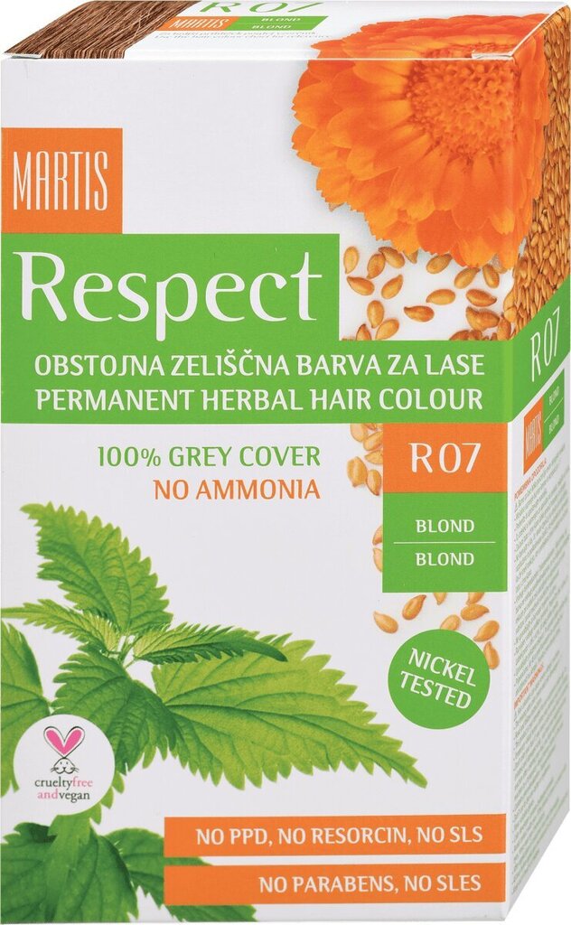 Luonnollinen hiusväri Martis Respect, nro 07, NR. 07 hinta ja tiedot | Hiusvärit | hobbyhall.fi