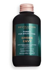 Puolipysyvä hiusväri bruneteille Revolution Haircare London Tones for Brunettes, 150 ml, Green Envy hinta ja tiedot | Hiusvärit | hobbyhall.fi