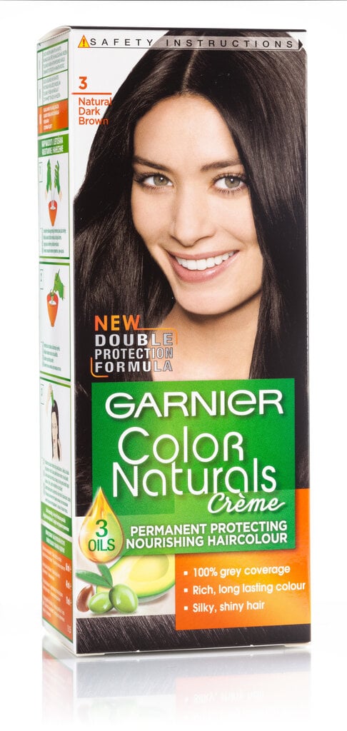 Pitkäkestoinen hiusväri Garnier Color Naturals, Natural Dark Brown hinta ja tiedot | Hiusvärit | hobbyhall.fi