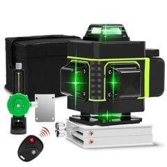 360° lineaarinen lasertaso Hilda 4D hinta ja tiedot | Käsityökalut | hobbyhall.fi