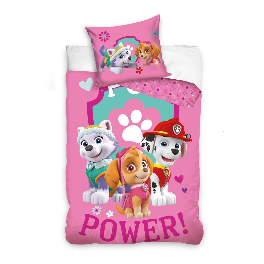 Pussilakanasetti Paw Patrol, 150 x 210 cm + tyynyliina 50 x 60 cm hinta ja tiedot | Vuodevaatteet lapsille | hobbyhall.fi