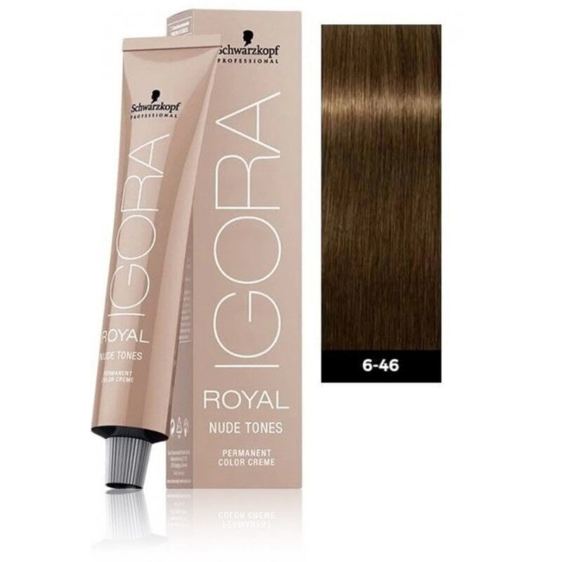 Pysyvä väriaine Igora Royal Nudes Schwarzkopf 6-46 (60 ml) hinta ja tiedot | Hiusvärit | hobbyhall.fi